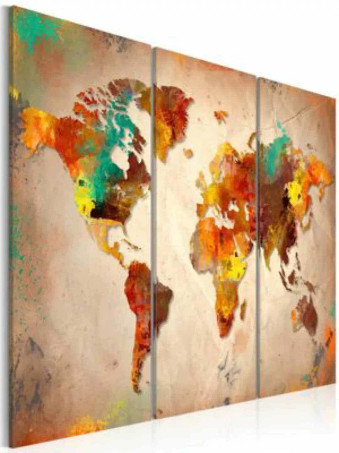 artgeist Wandbild Painted World - triptych beige Gr. 60 x 40 günstig online kaufen