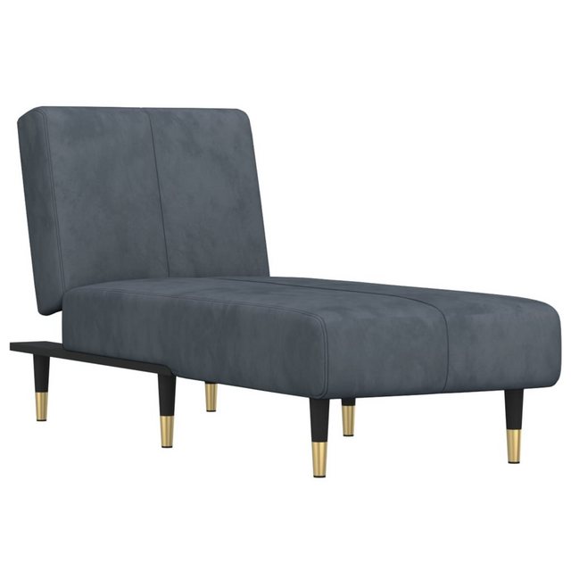 vidaXL Chaiselongue Chaiselongue Dunkelgrau Samt, 1 Teile günstig online kaufen