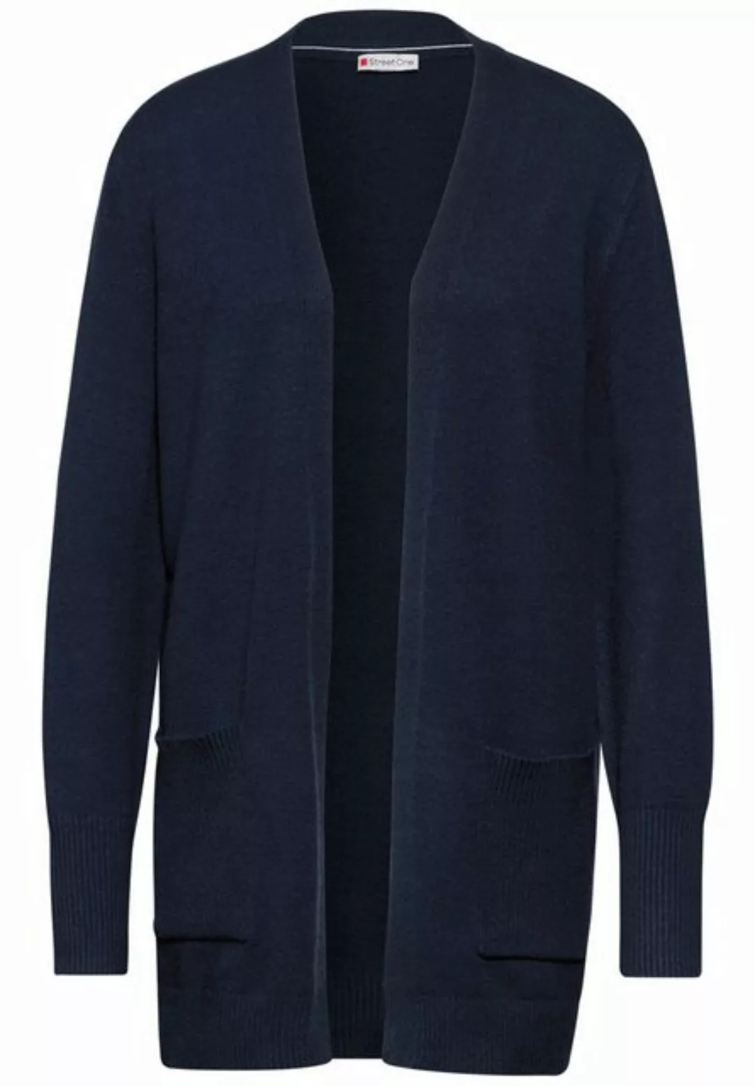 STREET ONE Strickjacke LTD QR cosy open cardigan, deep blue günstig online kaufen