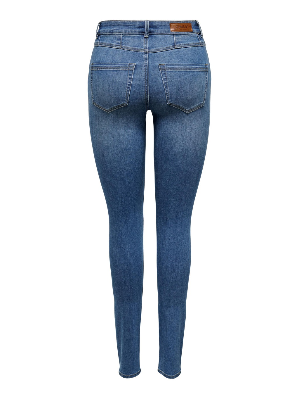 ONLY Skinny-fit-Jeans "ONLWAUW HW DOU BUT CUT SKINNY DNM EXT" günstig online kaufen