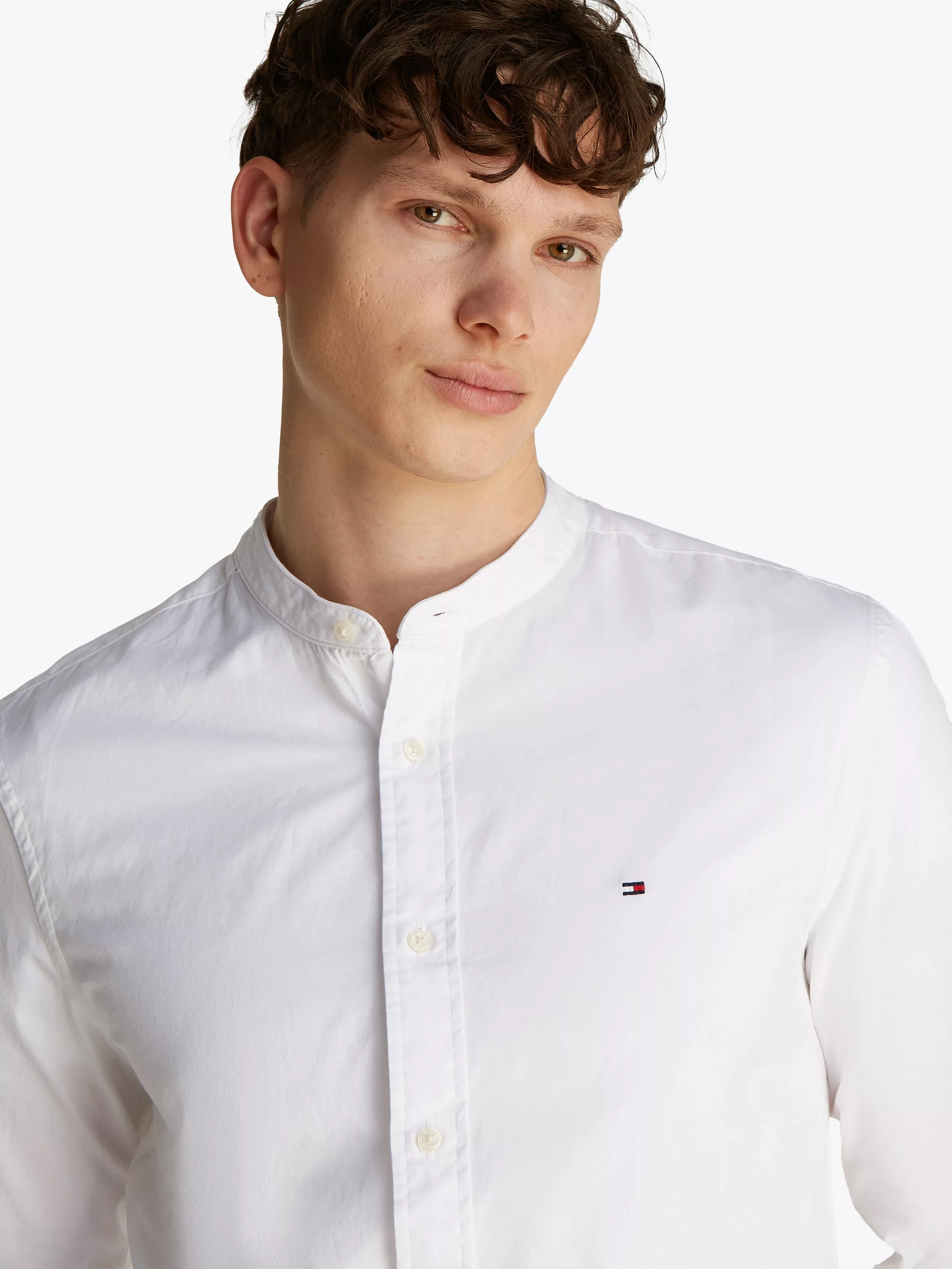 Tommy Hilfiger Langarmhemd "FLEX POPLIN SOLID MAO RF SHIRT" günstig online kaufen