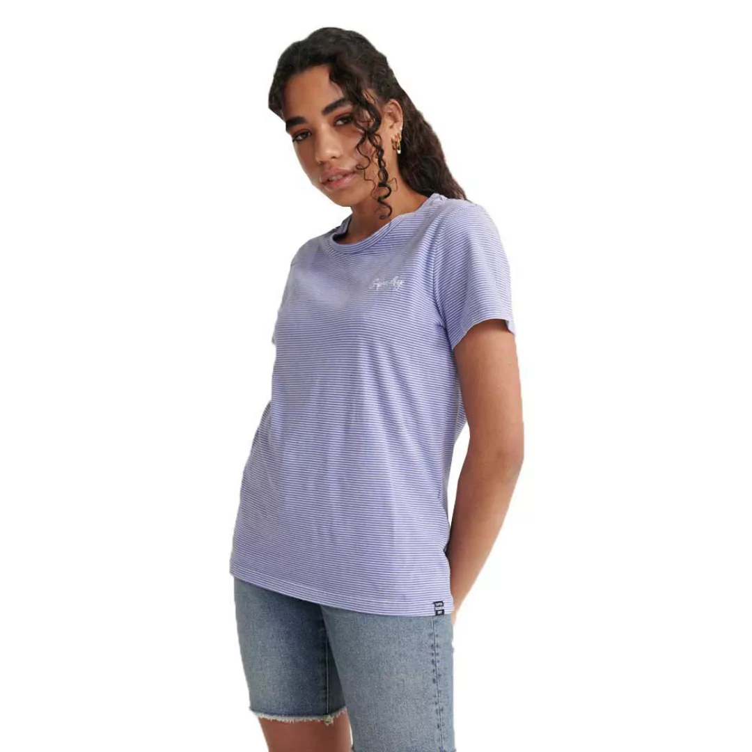 Superdry Orange Label Crew Kurzarm T-shirt 2XS Blue Stripe günstig online kaufen