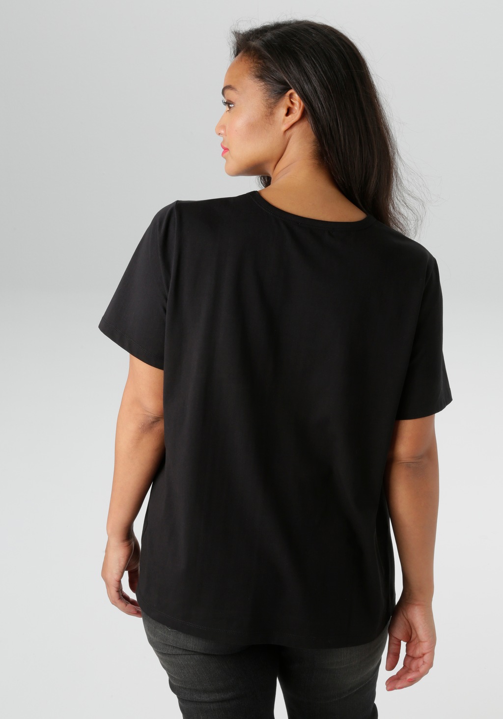 Aniston PLUS T-Shirt, mit trendigen Frontprint - NEUE KOLLEKTION günstig online kaufen