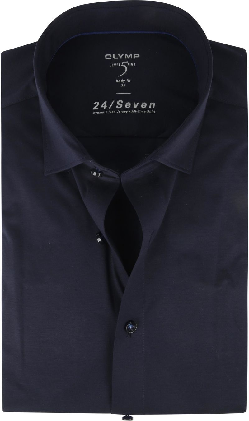 OLYMP Lvl 5 Hemd 24/Seven Marine Blau - Größe 42 günstig online kaufen