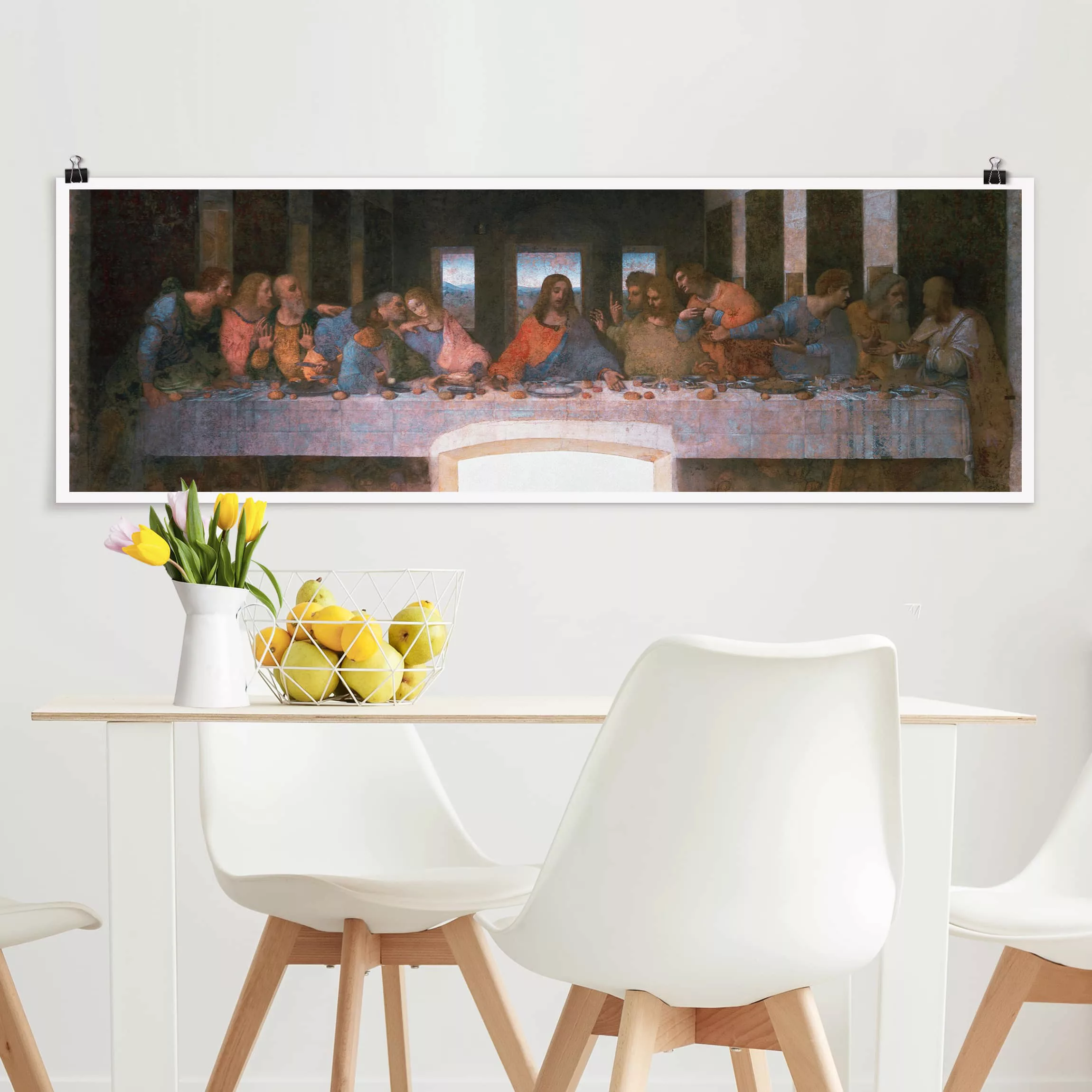 Panorama Poster Leonardo da Vinci - Das letzte Abendmahl günstig online kaufen