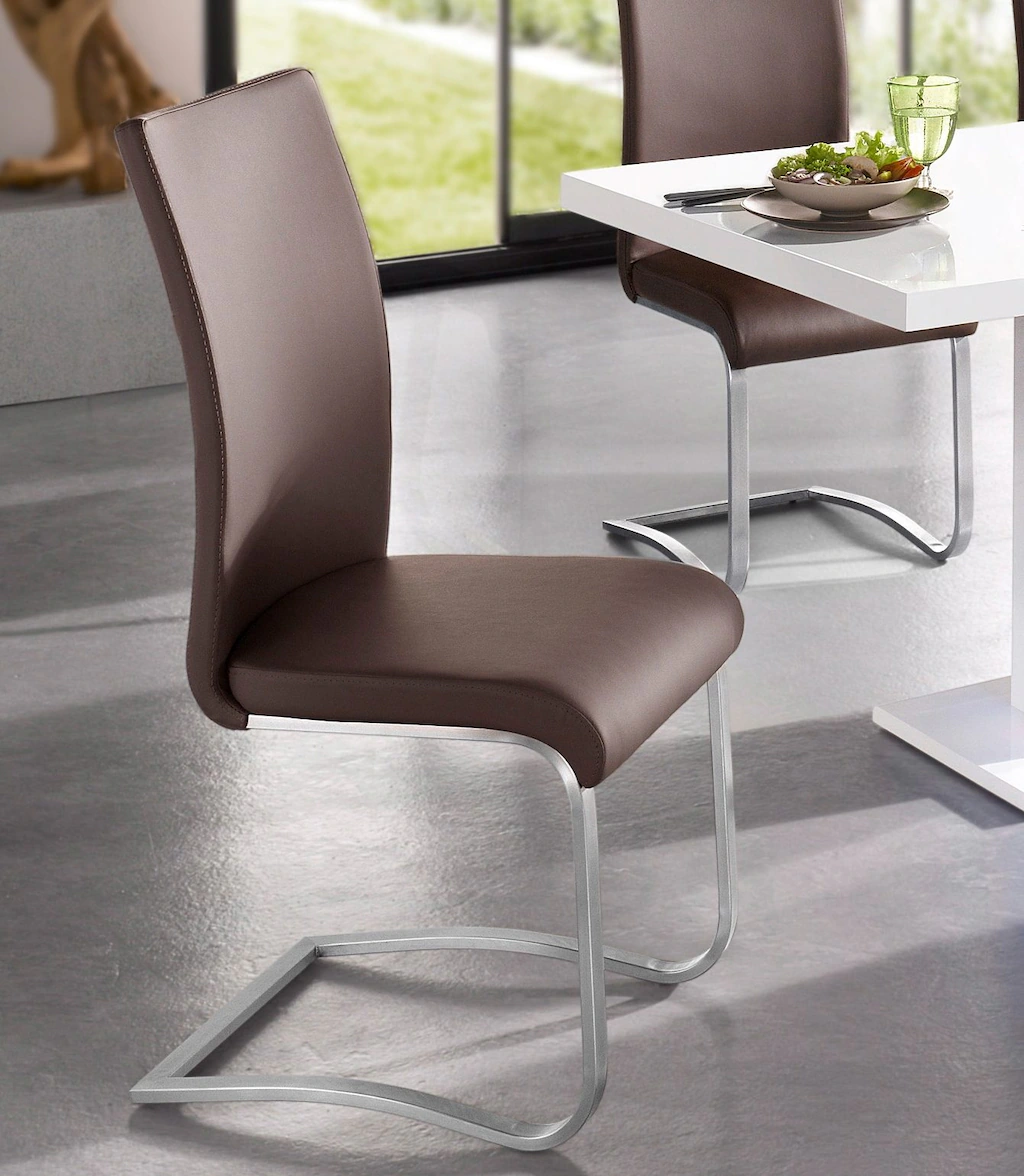 MCA furniture Freischwinger "Arco", (Set), 2 St., Leder, Stuhl mit Echtlede günstig online kaufen