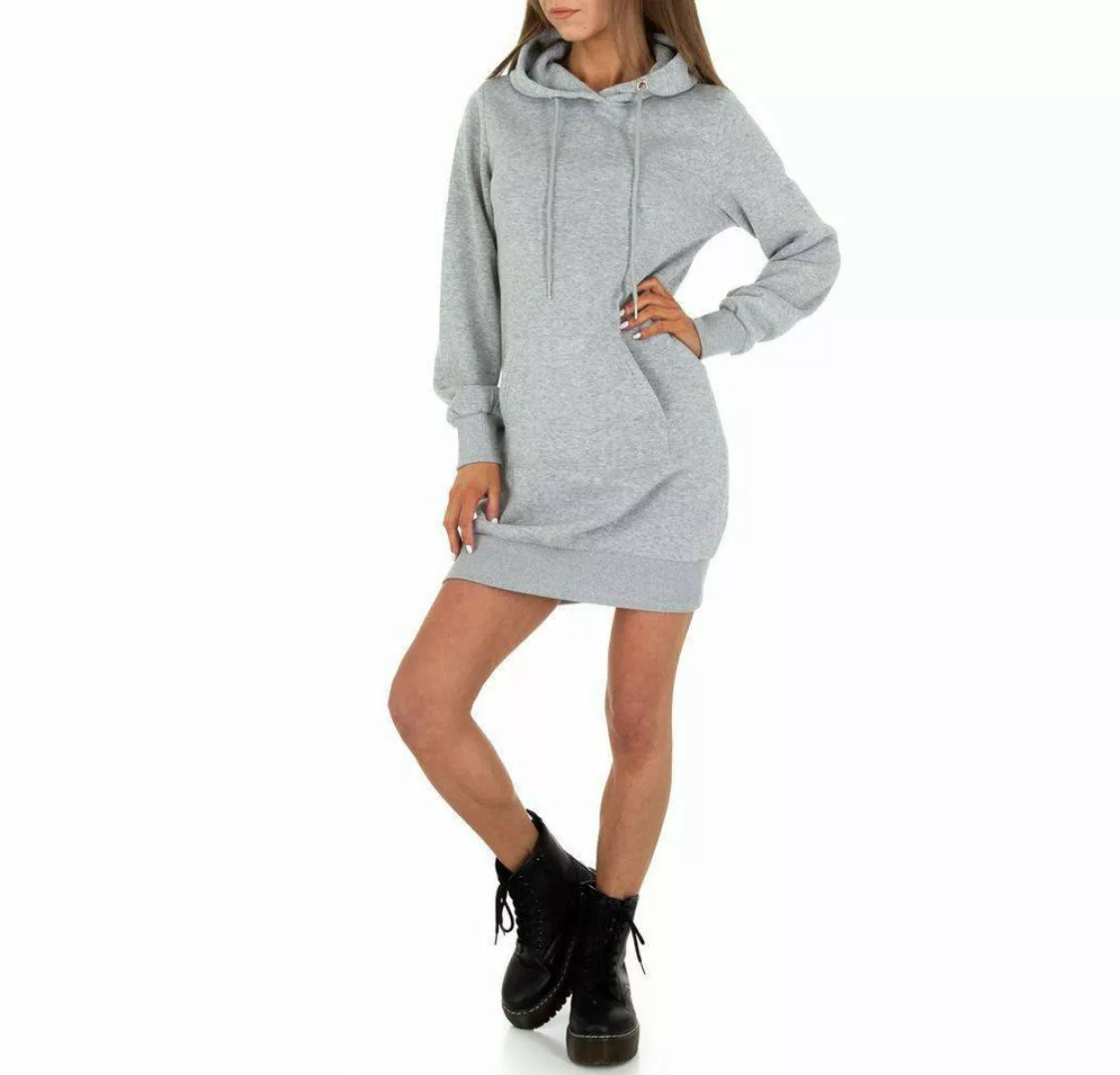 Ital-Design Bleistiftkleid Damen Freizeit Kapuze Stretch Fleece Stretchklei günstig online kaufen