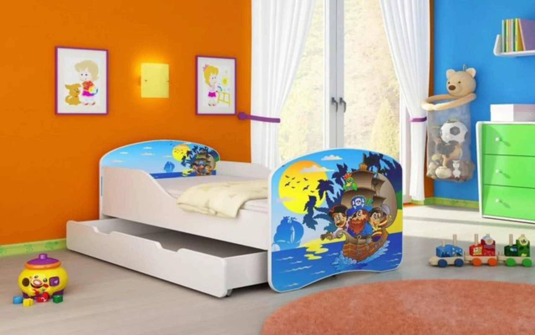 Baidani Kinderbett Luna, inkl. Matratze, Schublade und Lattenrost günstig online kaufen