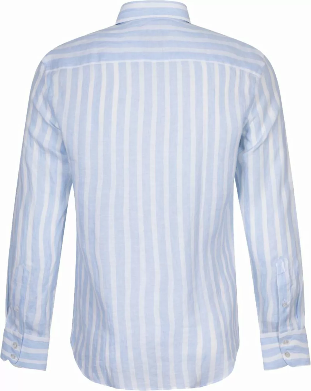 Cavallaro Trenso Hemd Leinen Streifen Hellblau - Größe 39 günstig online kaufen