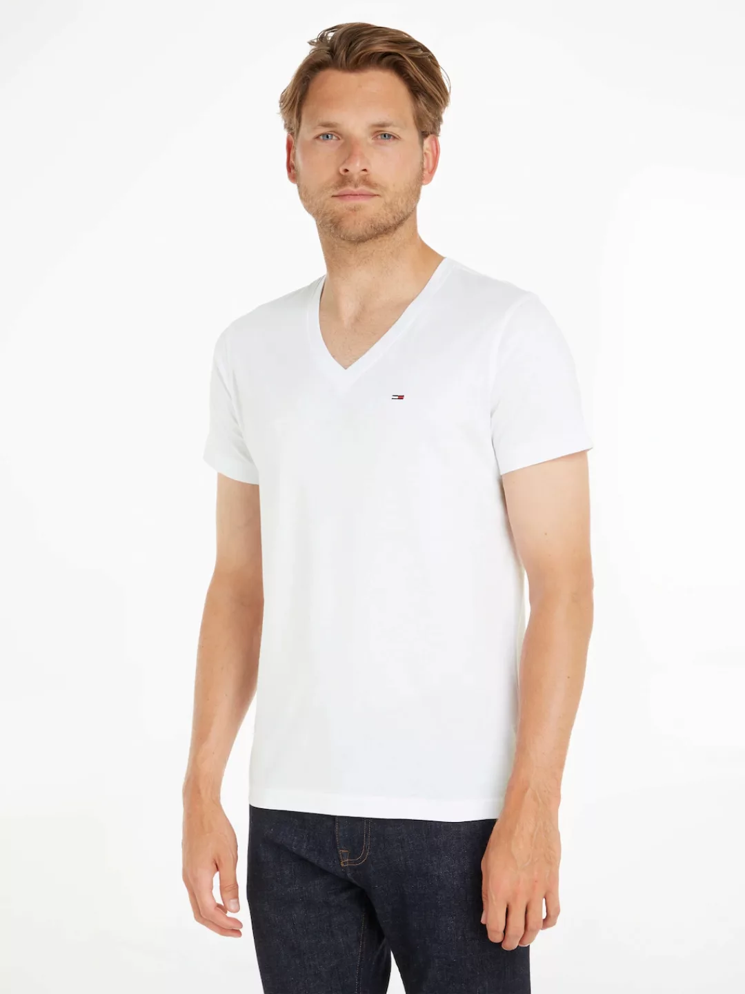 Tommy Jeans T-Shirt "TJM ORIGINAL JERSEY V NECK TEE", mit V-Ausschnitt und günstig online kaufen