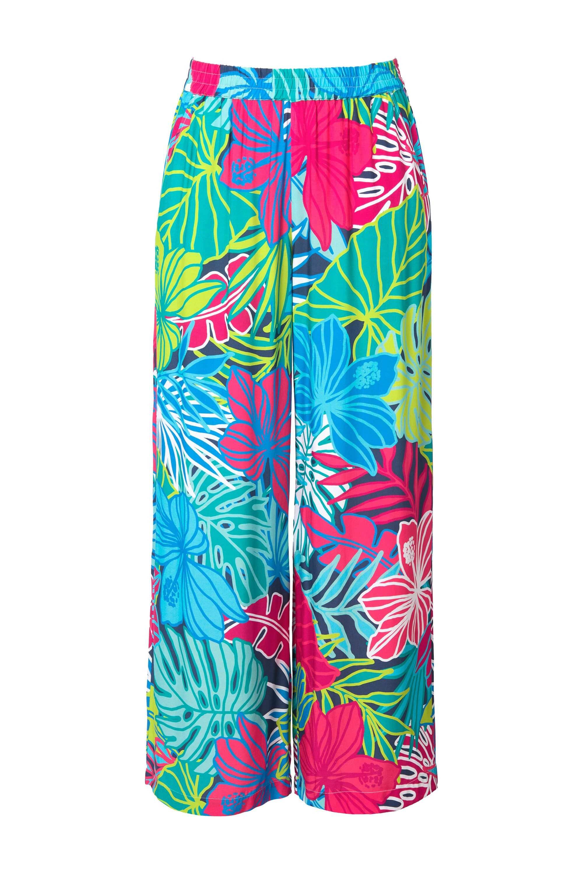 Ulla Popken Schlupfhose Hose Blätter weites günstig online kaufen