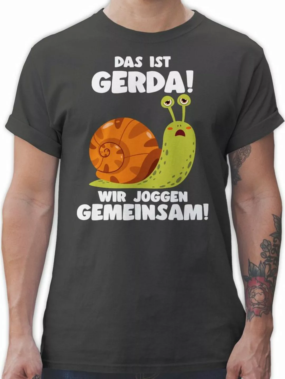 Shirtracer T-Shirt Das ist Gerda Wir joggen gemeinsam - Langsame Schecke Jo günstig online kaufen