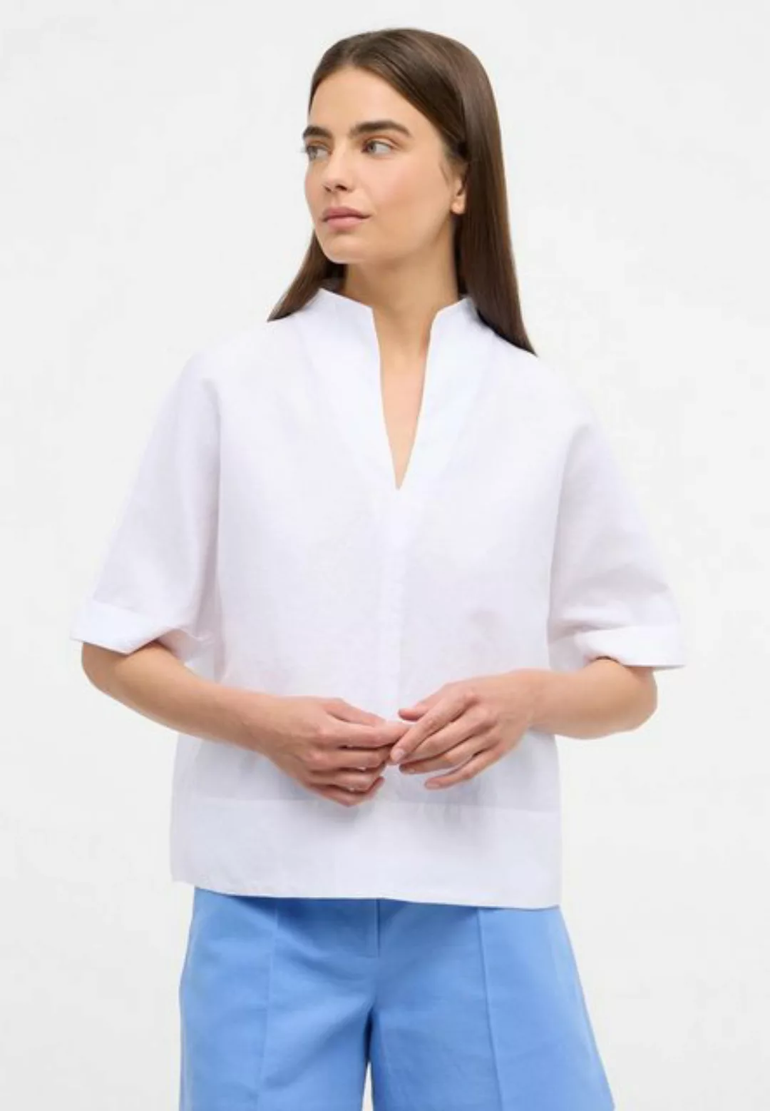 Eterna Klassische Bluse Linen Shirt Bluse Leinen Kurzarm günstig online kaufen