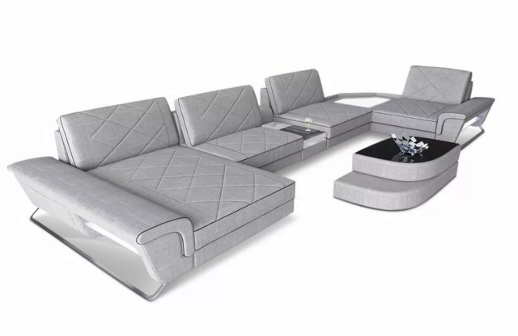 Sofa Dreams Wohnlandschaft Stoff Polster Couch Stoffsofa Ferrara U Form, U günstig online kaufen