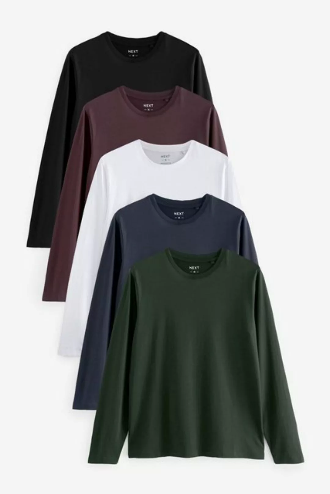 Next Langarmshirt Langarm-Shirts, 5er-Pack (5-tlg) günstig online kaufen