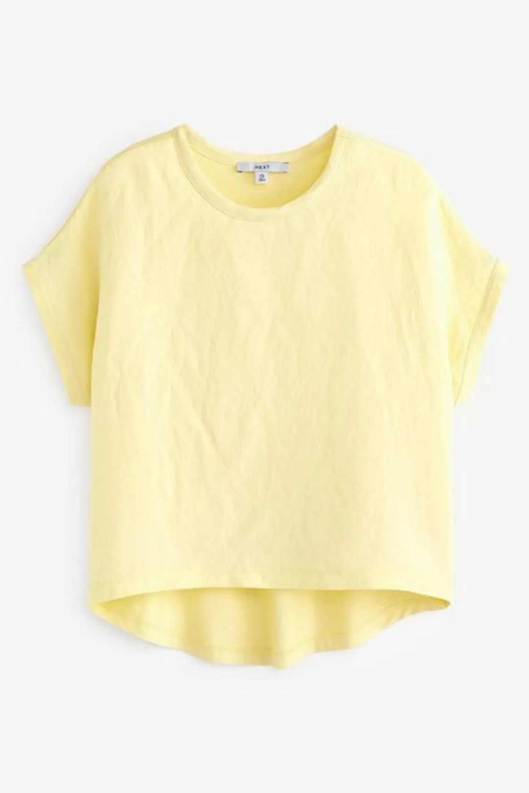 Next Blusenshirt Kastiges Kurzarm-T-Shirt aus Cupro-Mischgewebe (1-tlg) günstig online kaufen