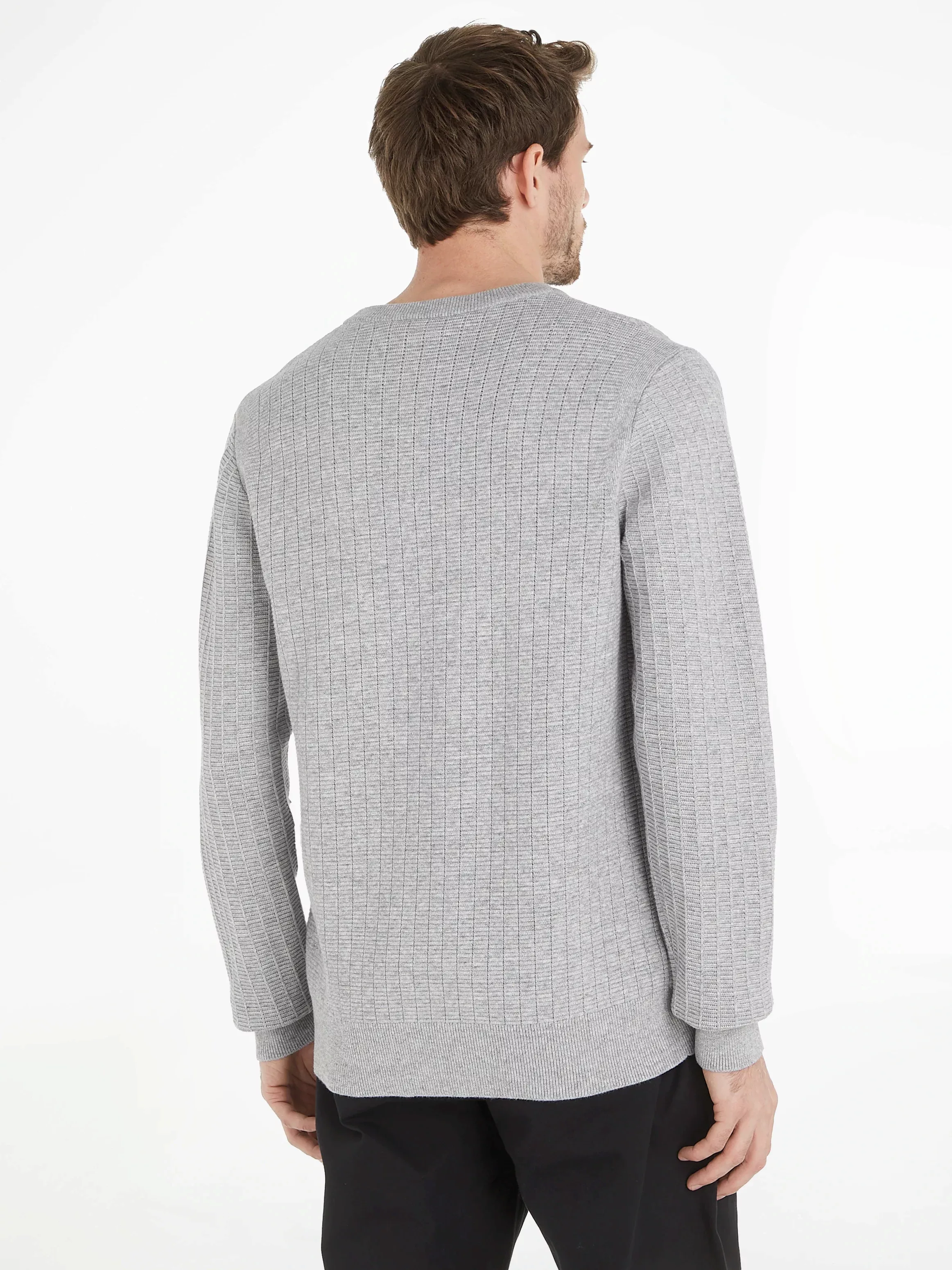 Calvin Klein Strickpullover STRUCTURE SWEATER mit Markenlabel günstig online kaufen