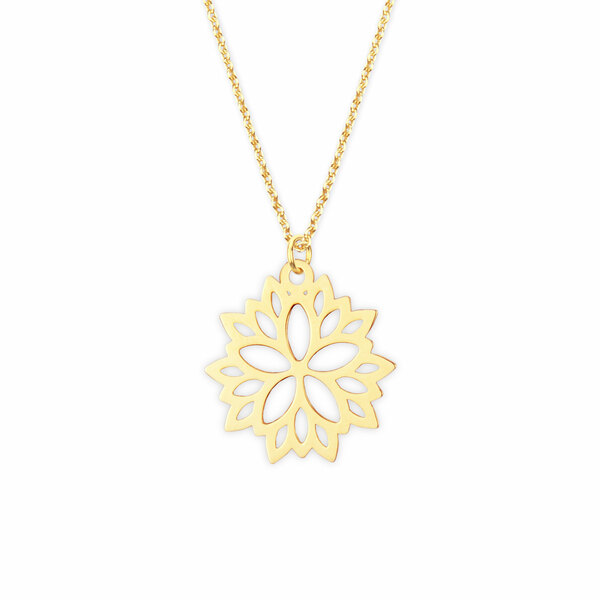 Kette 'Blumenstern' 925 Silber / Vergoldet günstig online kaufen