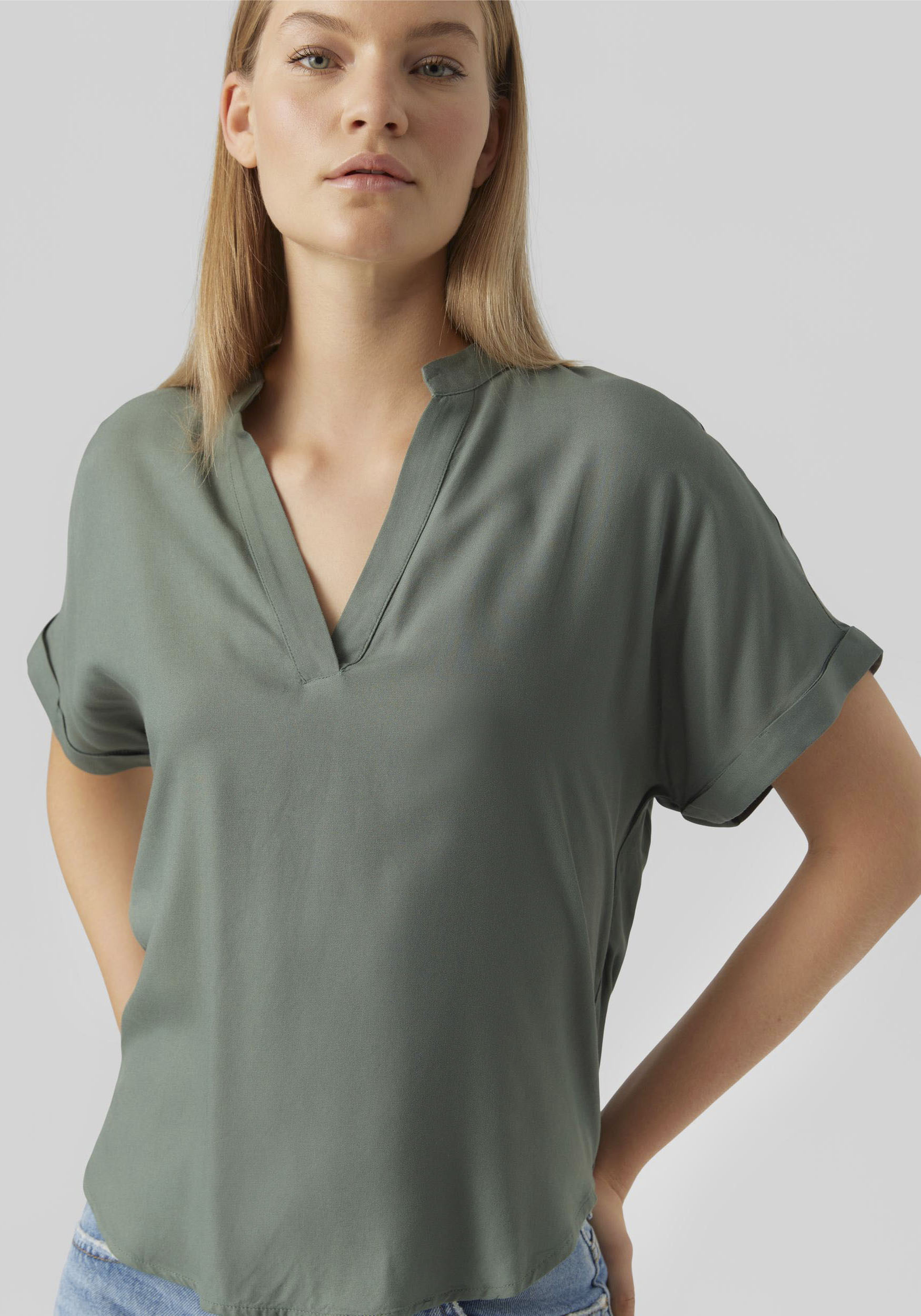 Vero Moda Shirtbluse "VMBEAUTY SS TOP GA NOOS" günstig online kaufen