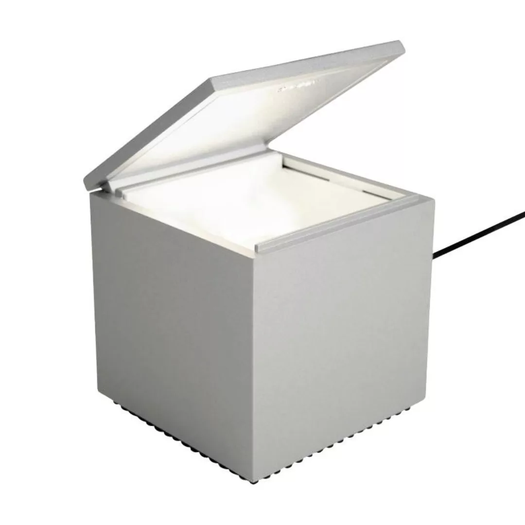 Cini & Nils - Cuboled LED Nachttischleuchte - silber/LxBxH 10x10x11cm/1x LE günstig online kaufen