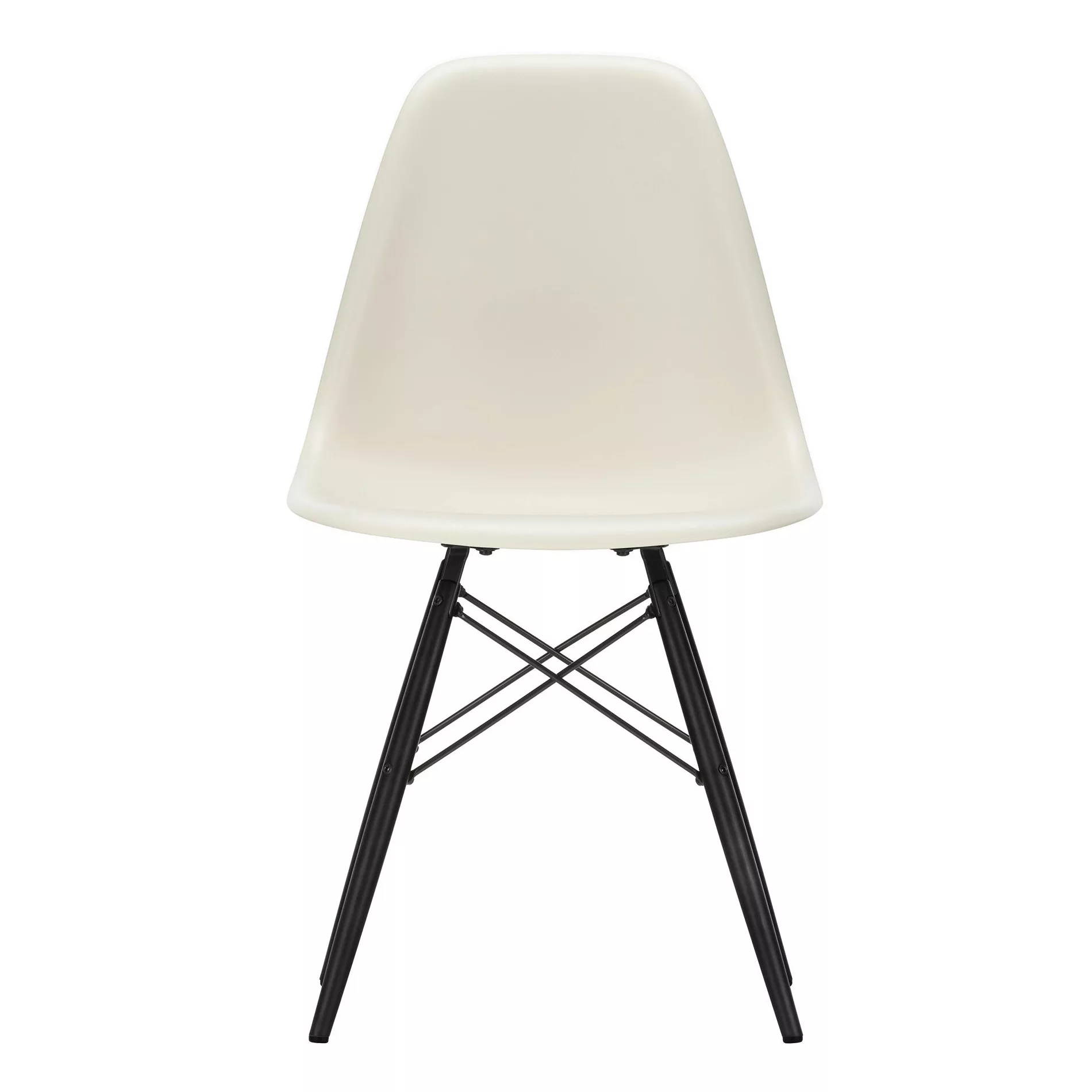 Vitra - Eames Plastic Side Chair DSW Gestell Ahorn schwarz - kieselstein/Si günstig online kaufen