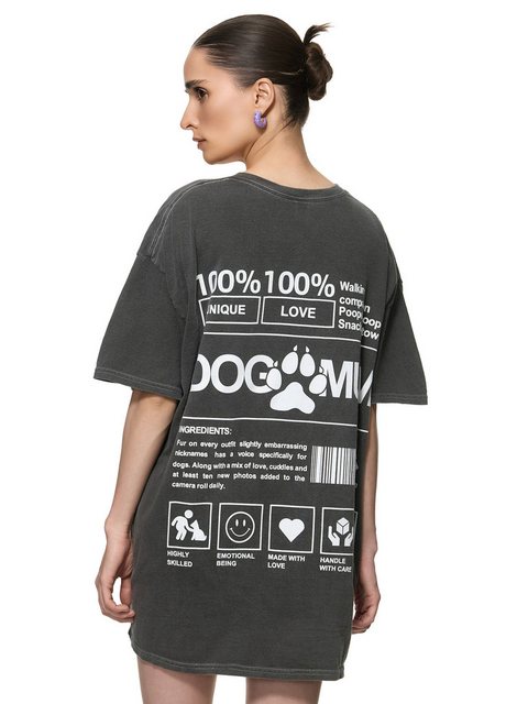 Worldclassca T-Shirt Worldclassca Oversized Print DOG MUM T-Shirt lang Somm günstig online kaufen