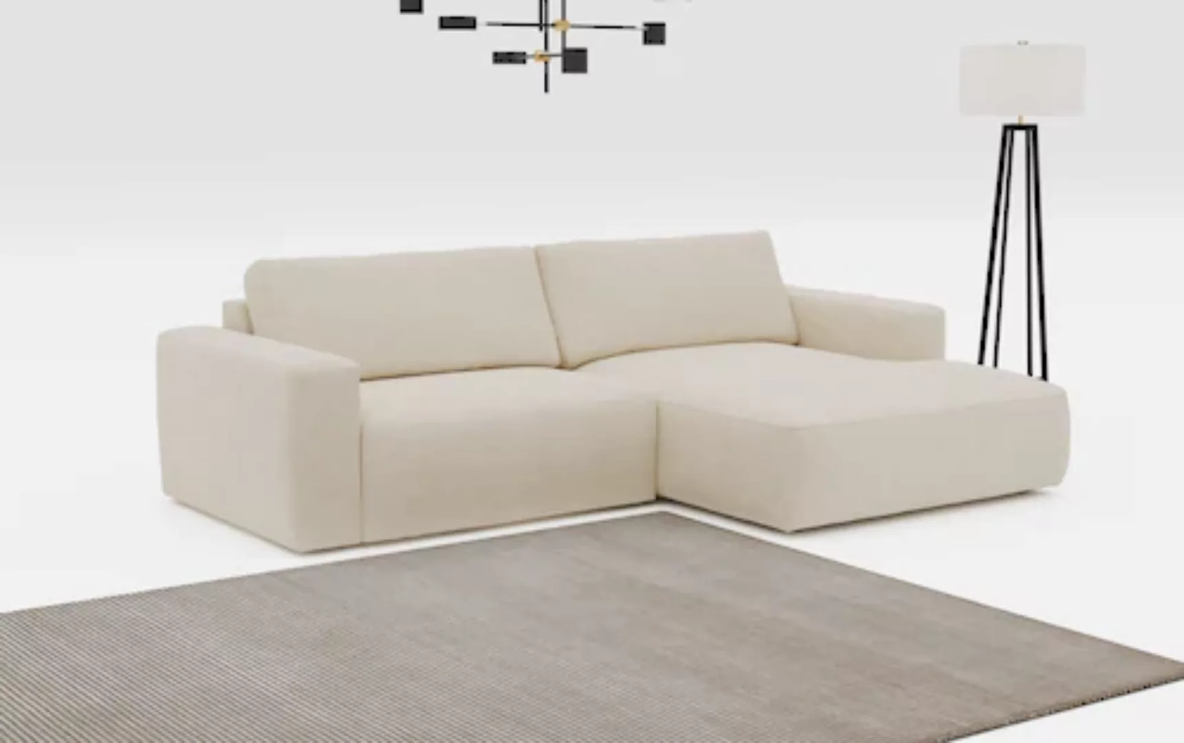 COTTA Ecksofa Lasso L-Form, mit breiter Recamiere im trendigen Cord oder an günstig online kaufen