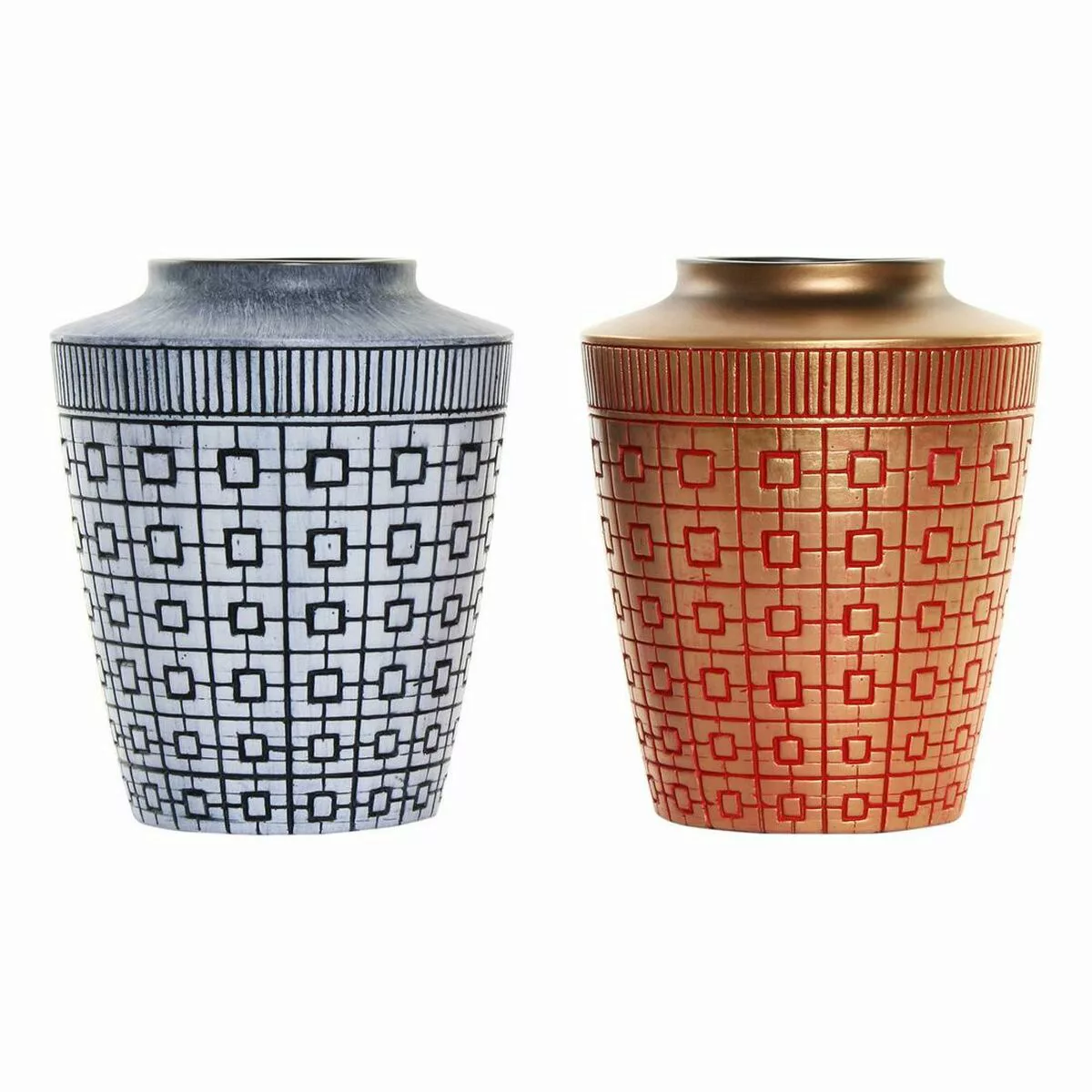 Vase Dkd Home Decor Blau Rot Harz Orientalisch (2 Pcs) (17 X 17 X 20 Cm) günstig online kaufen