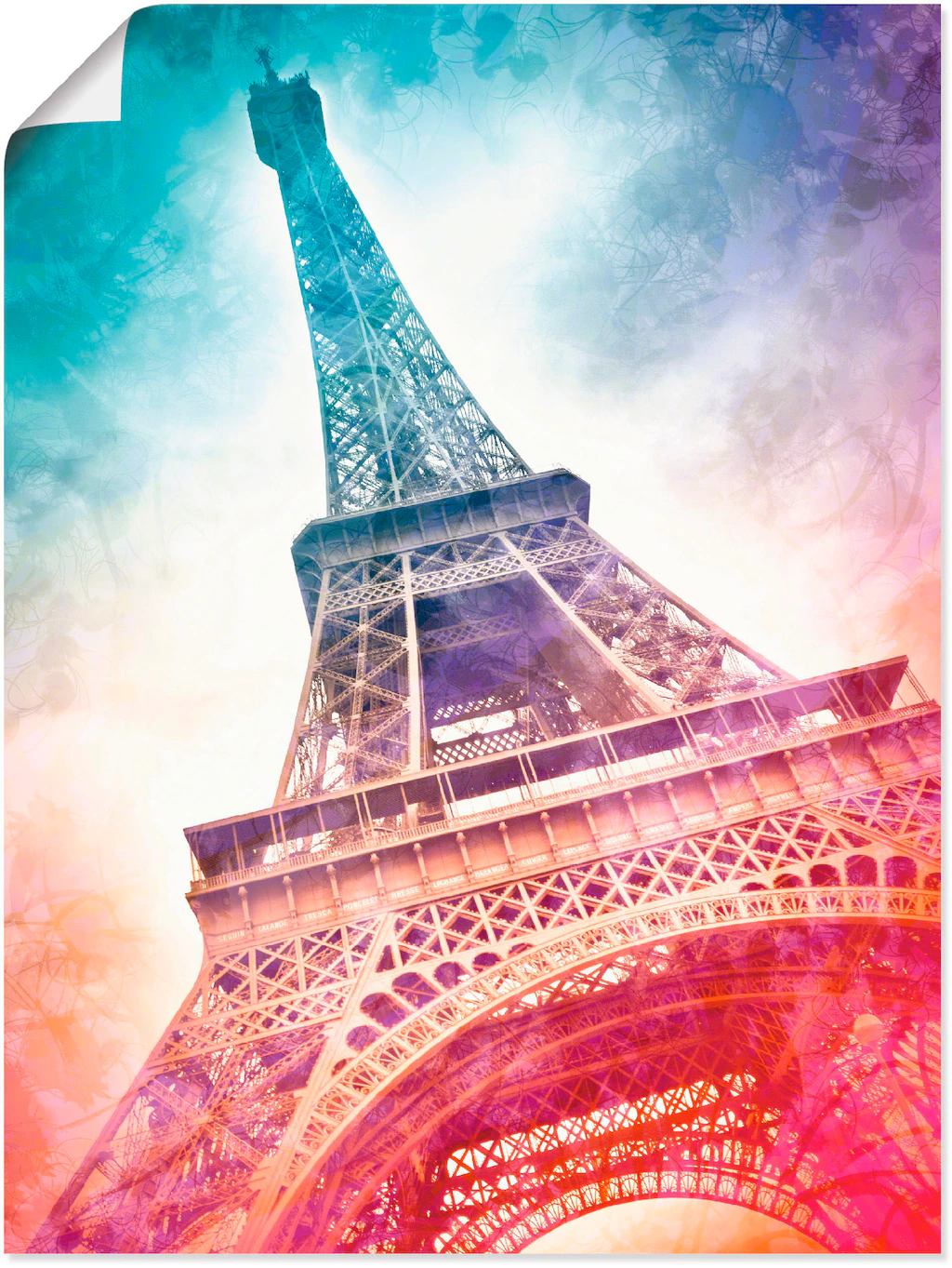 Artland Poster "Paris Eiffelturm II", Gebäude, (1 St.), als Alubild, Leinwa günstig online kaufen