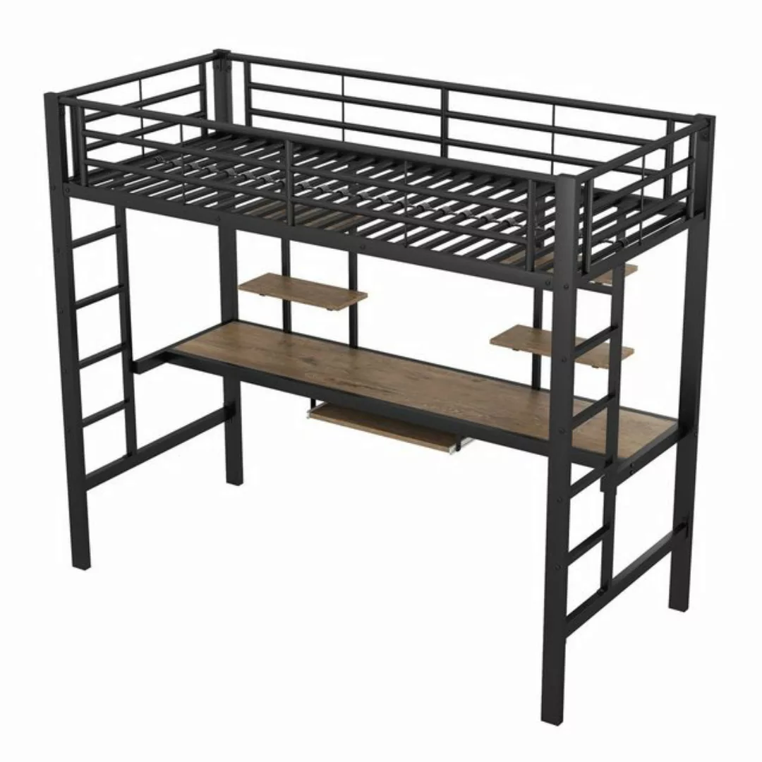 Odikalo Kinderbett Metallbett Etagenbett Hochbett Schreibtisch 2 Bücherrega günstig online kaufen