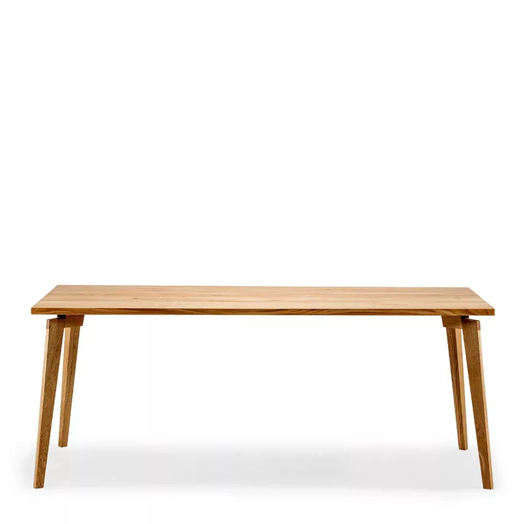 Holztisch aus Eiche Massivholz 90 cm tief günstig online kaufen