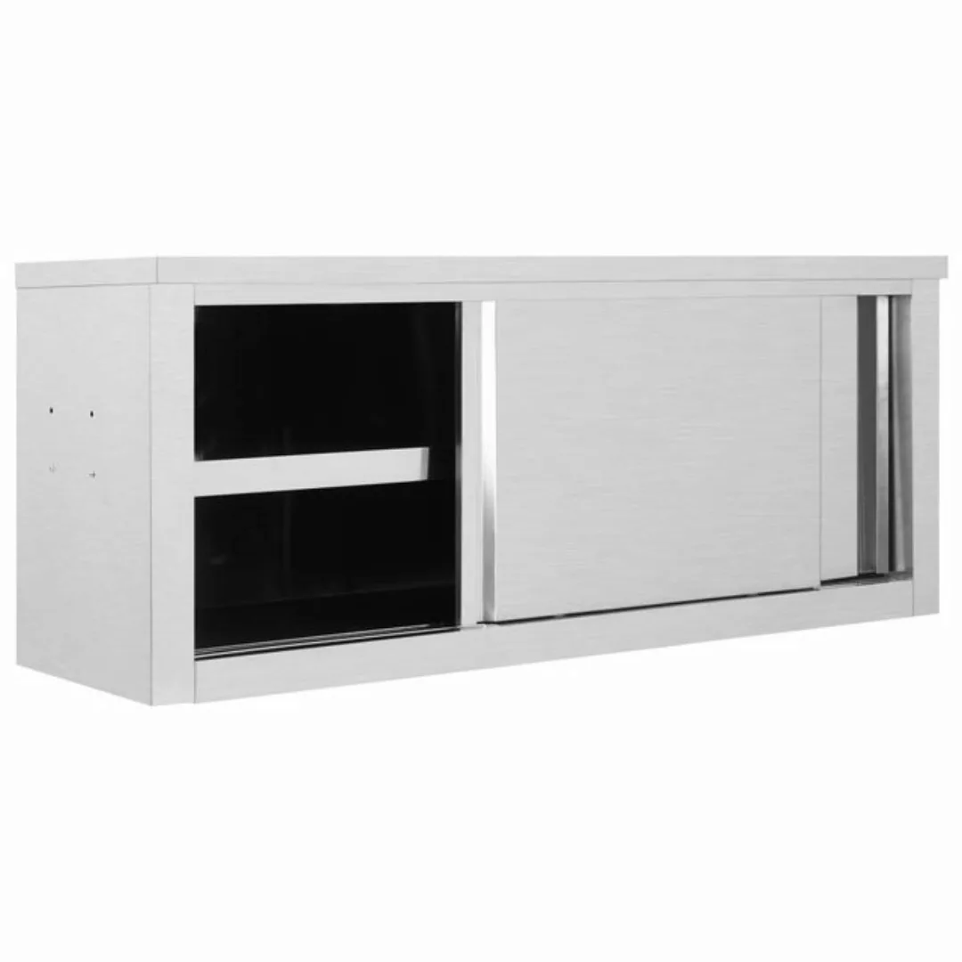 vidaXL Hängeschrank Wandhängeschrank mit Schiebetüren 1204050 cm Edelstahl günstig online kaufen