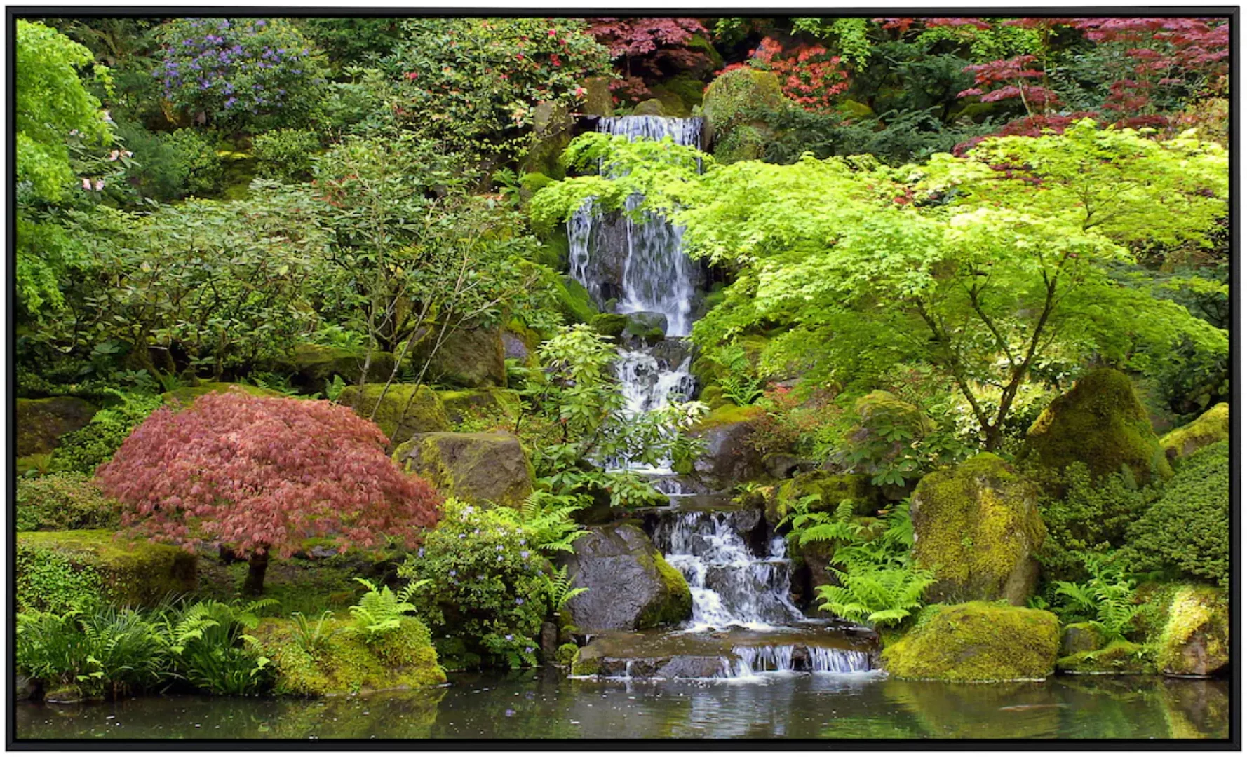 Papermoon Infrarotheizung »Kleiner Wasserfall in Garten«, sehr angenehme St günstig online kaufen