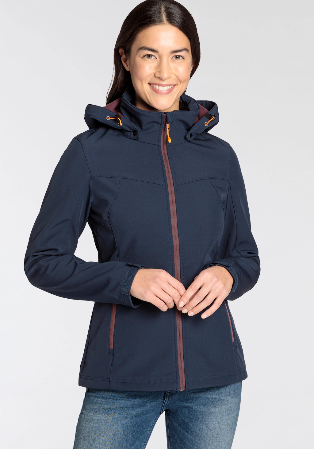 Icepeak Softshelljacke "D SOFTSHELLJACKE BRENHAM", mit Kapuze, mit hohem St günstig online kaufen