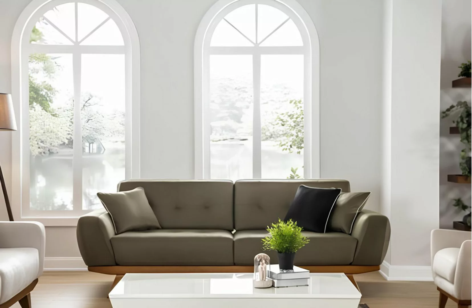 Xlmoebel Sofa Hochwertiges Drei-Personen-Sofa in klassischem Design aus bra günstig online kaufen