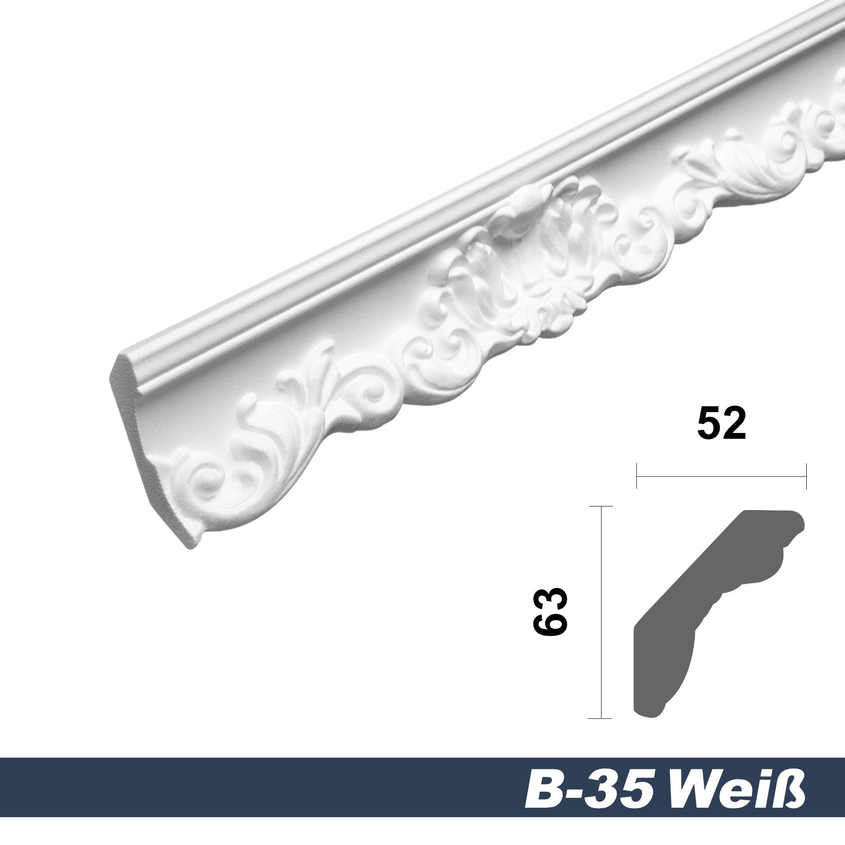marbet design Stuckleiste B-35, 30 Meter, günstig online kaufen