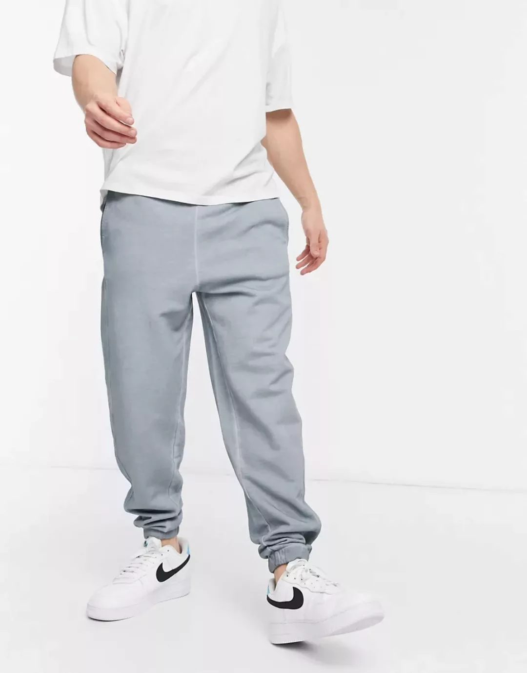 ASOS DESIGN – Oversize-Jogginghose in dunkelgrauer Waschung, Kombiteil günstig online kaufen