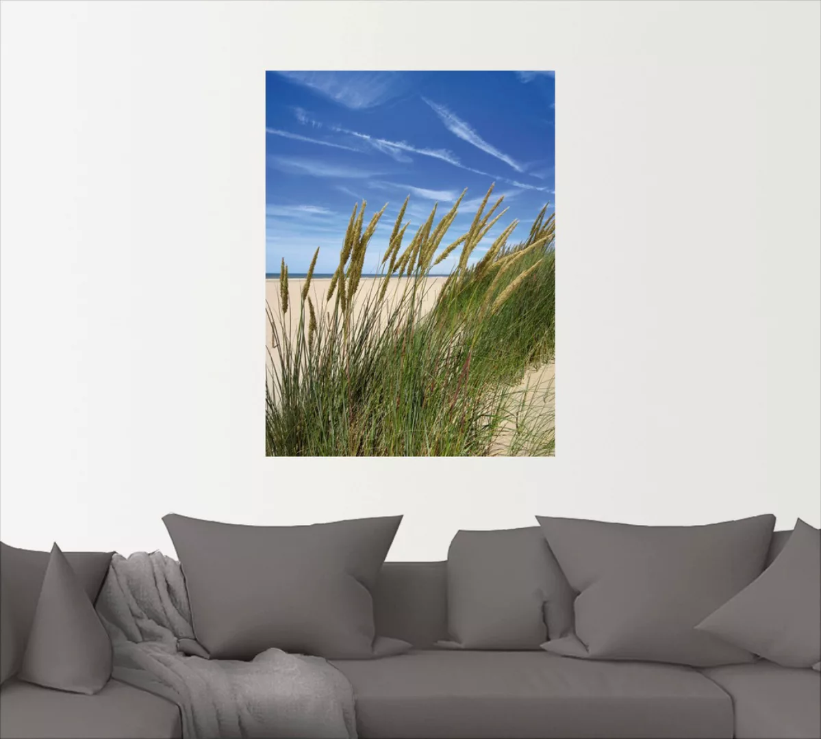 Artland Wandbild "Blühendes Strandgras", Strand, (1 St.), als Leinwandbild, günstig online kaufen