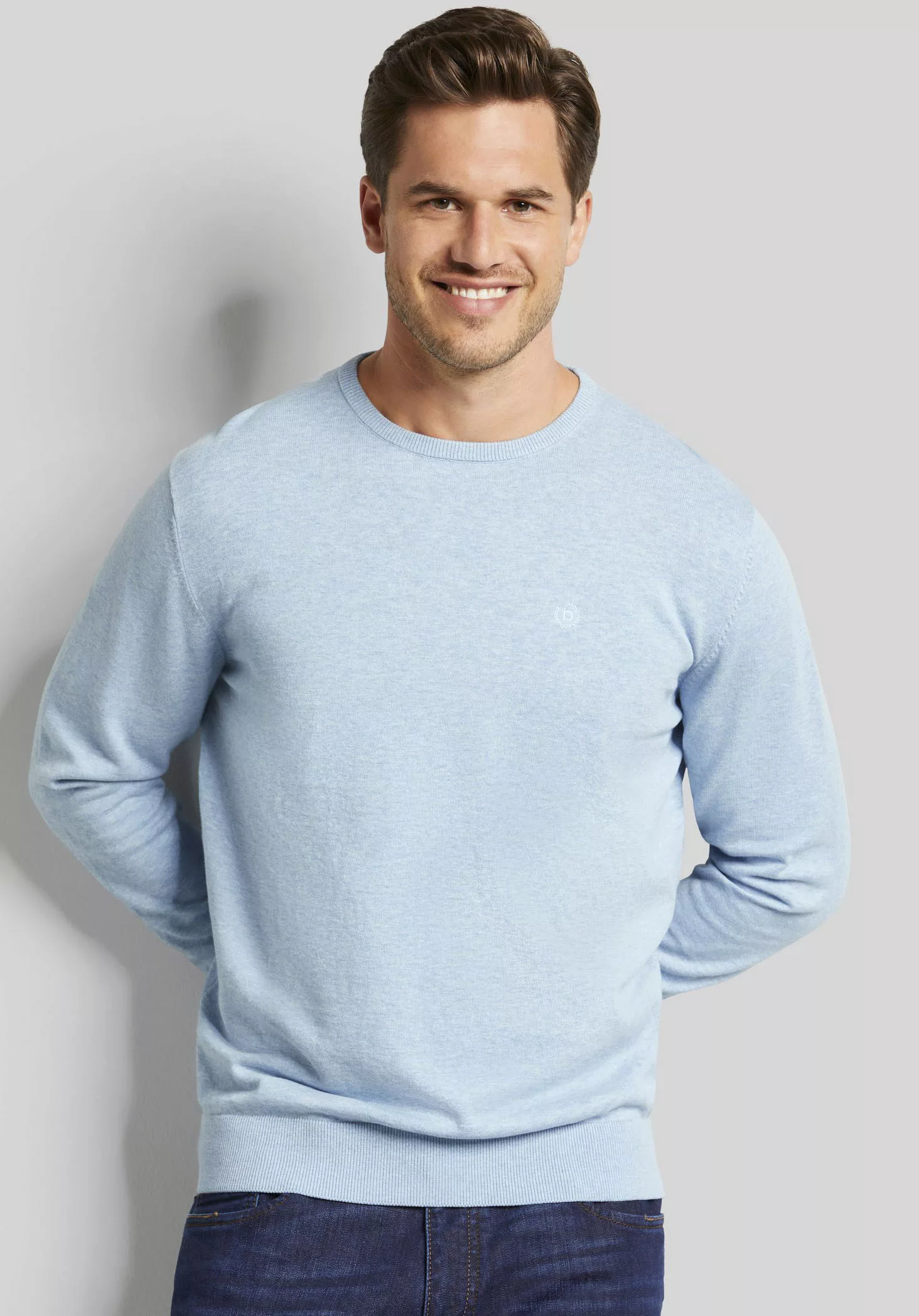 bugatti Strickpullover mit Logostickerei günstig online kaufen