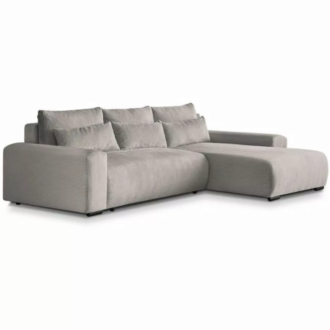 Beautysofa Ecksofa Benny, inkl. Schlaffunktion, Bettkasten, Wellenfedern, s günstig online kaufen