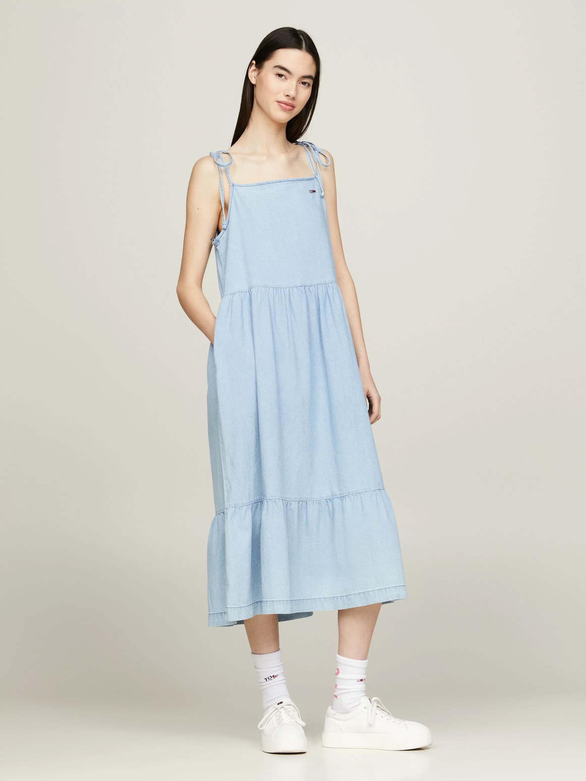 Tommy Jeans Jeanskleid "TJW CHAMBRAY DRESS EXT", mit Tommy Jeans Flagge günstig online kaufen