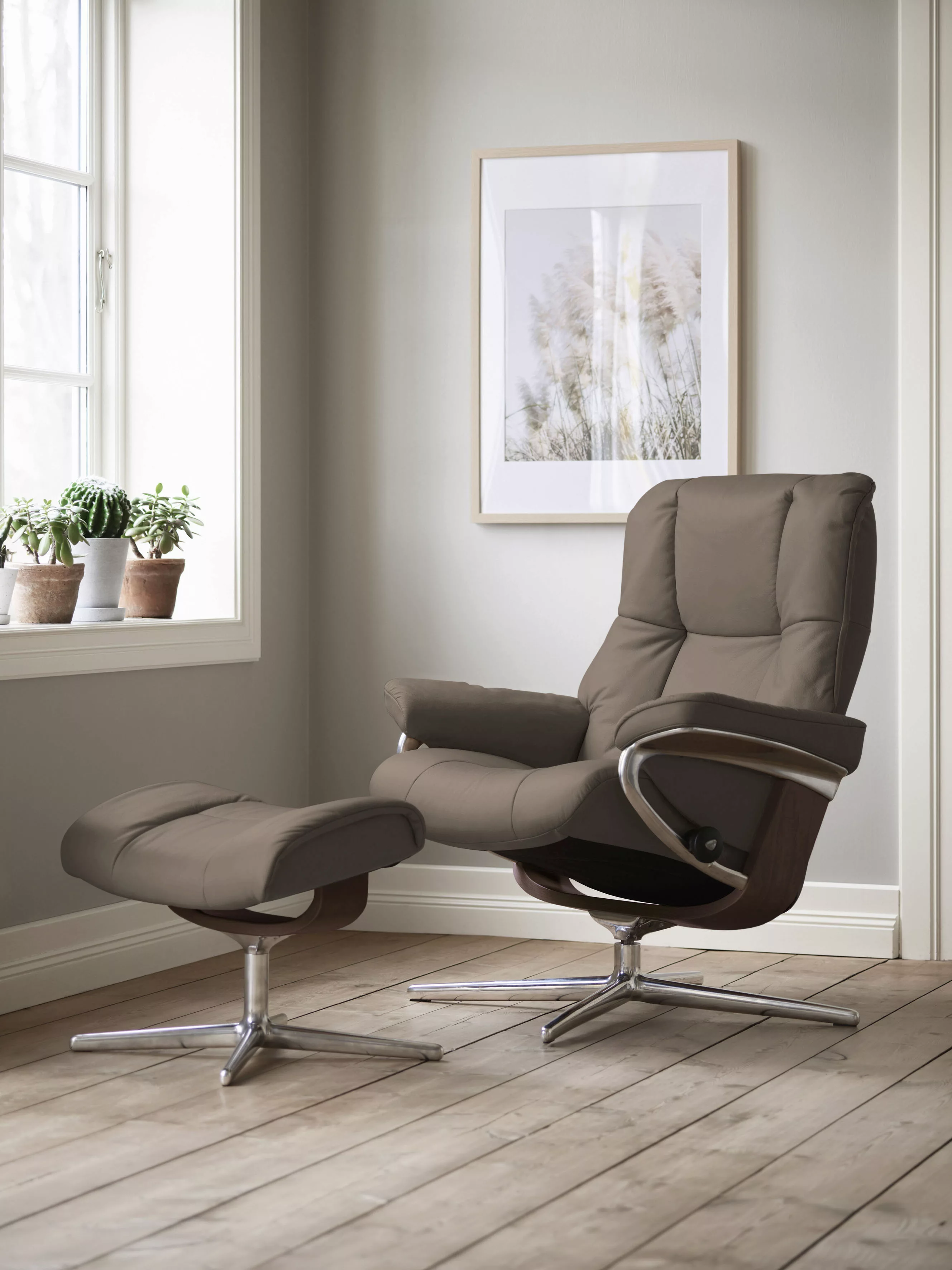 Stressless Fußhocker "Mayfair", mit Cross Base, Größe S, M & L, Holzakzent günstig online kaufen