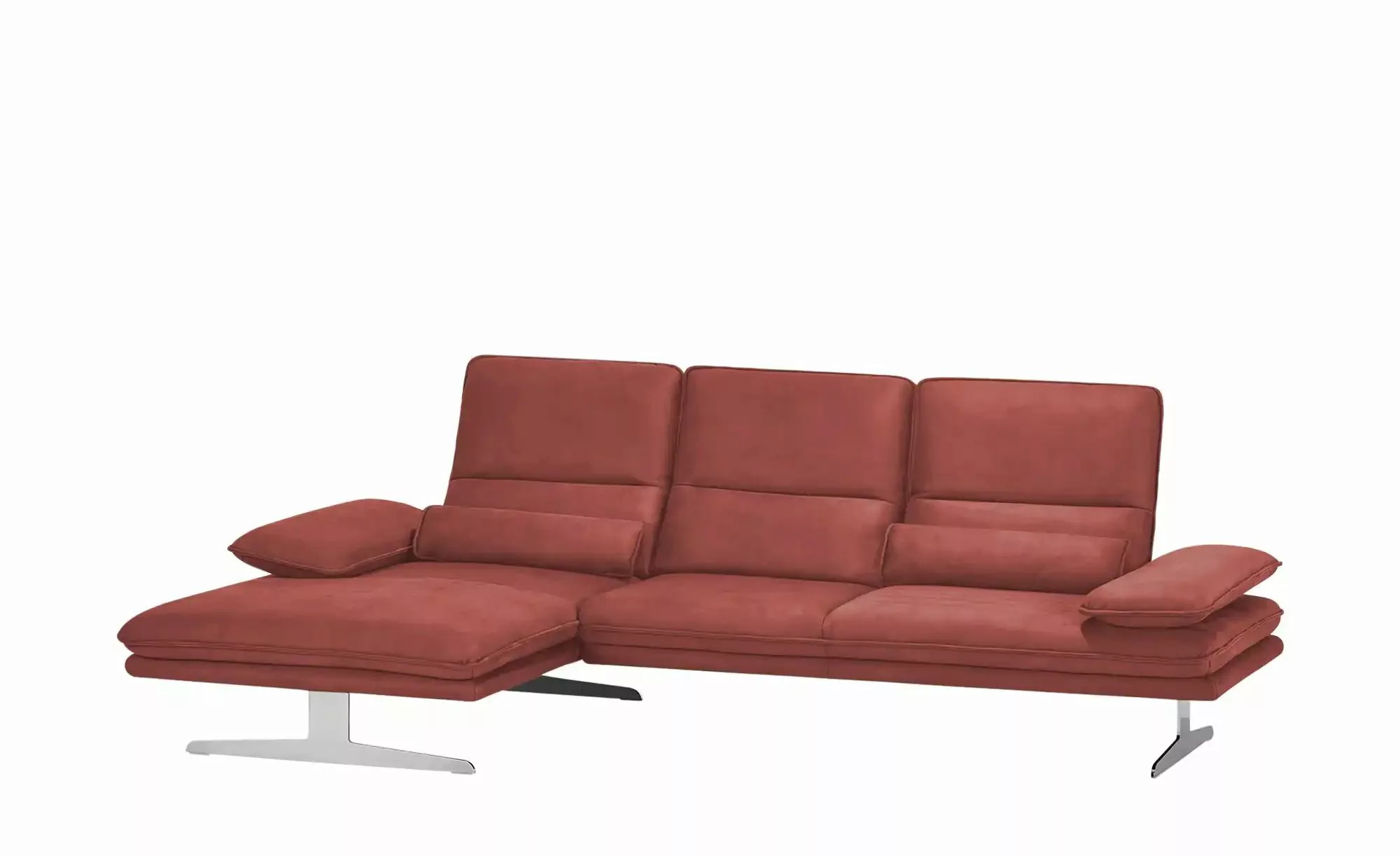 W.SCHILLIG Ecksofa aus Mikrofaser Broadway ¦ rot ¦ Maße (cm): B: 291 H: 94 günstig online kaufen