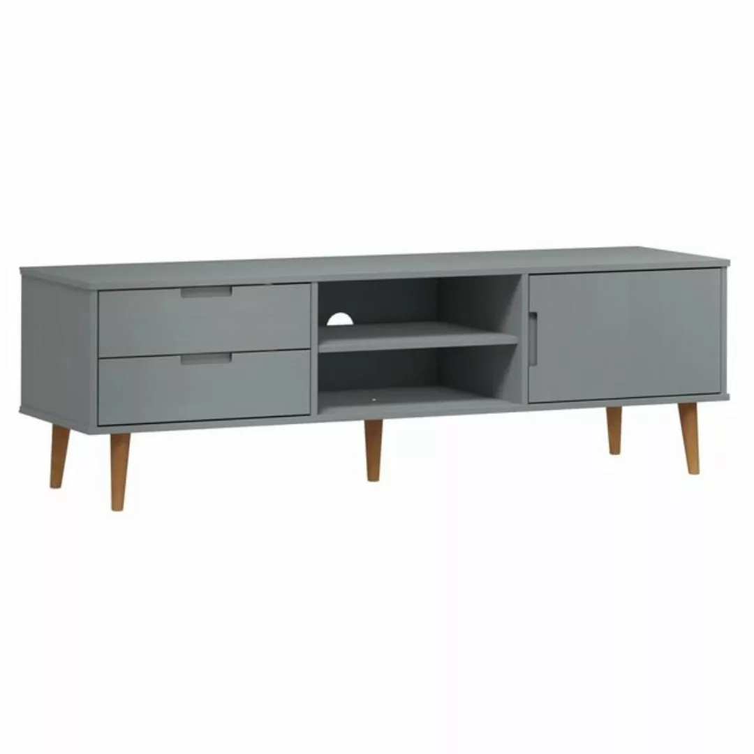 vidaXL TV-Schrank TV-Schrank MOLDE Grau 158x40x49 cm Massivholz Kiefer (1-S günstig online kaufen