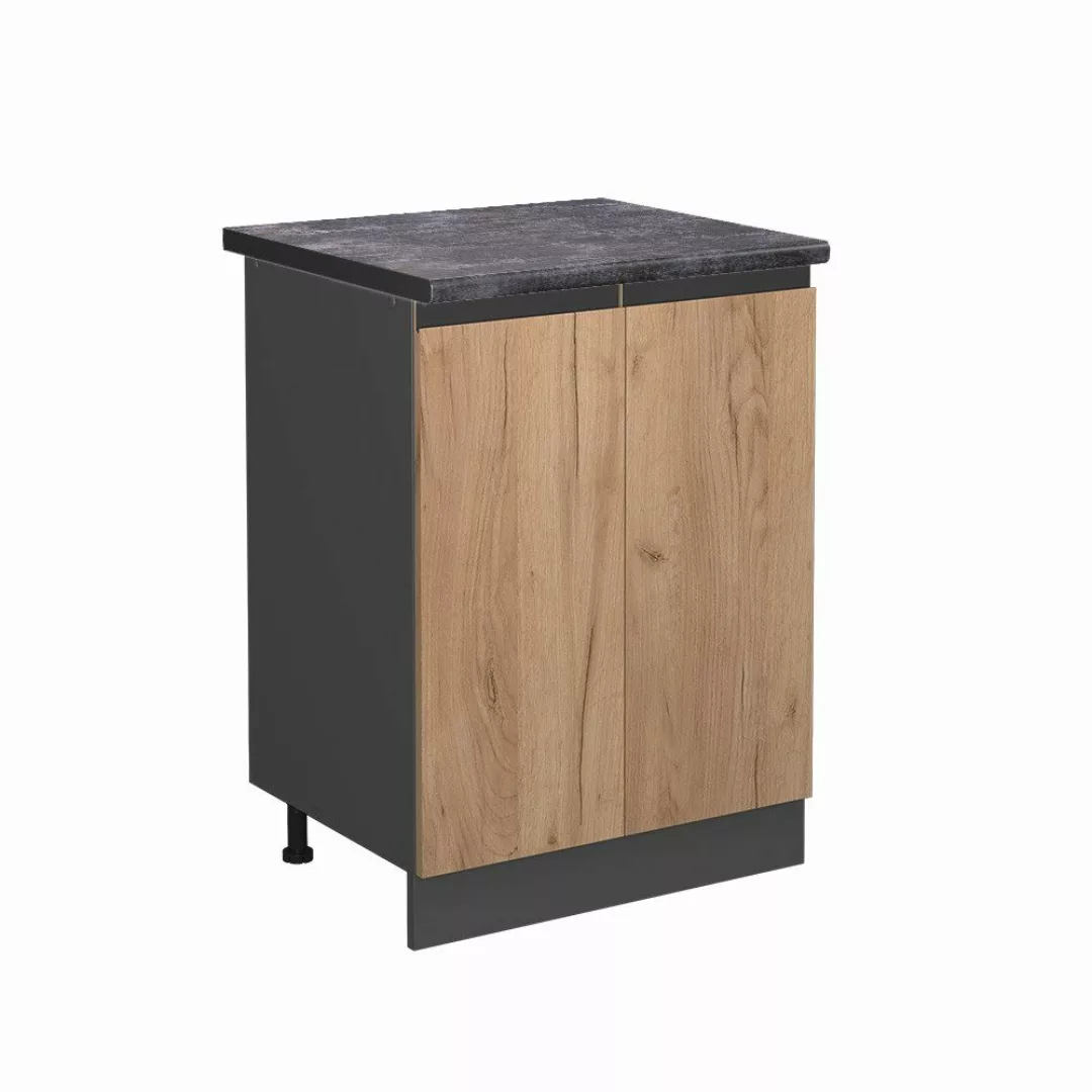 Vicco Unterschrank R-Line, Goldkraft Eiche/Anthrazit, 60 günstig online kaufen