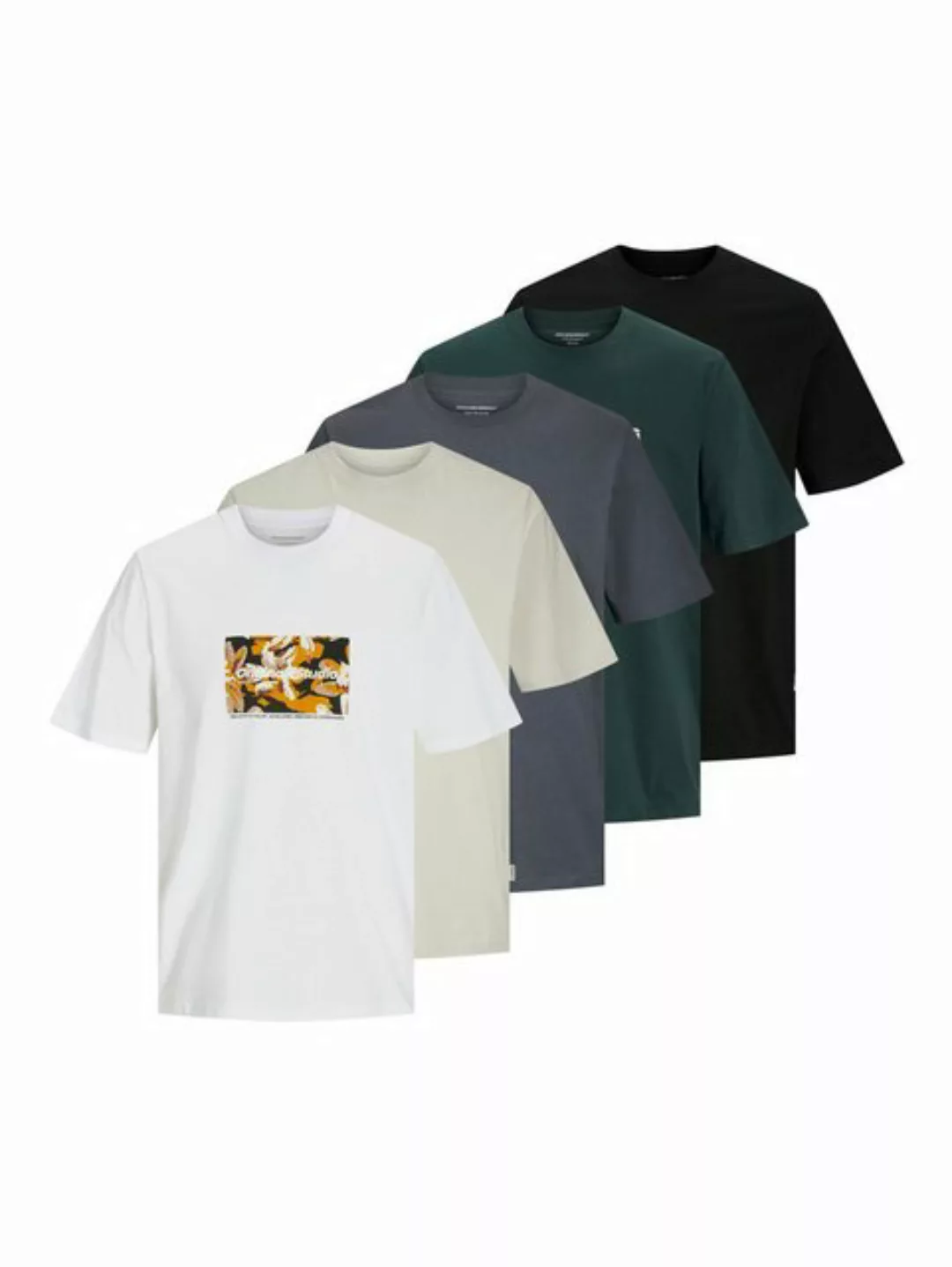 Jack & Jones T-Shirt JORVESTERBRO NEWTON (5-tlg) günstig online kaufen