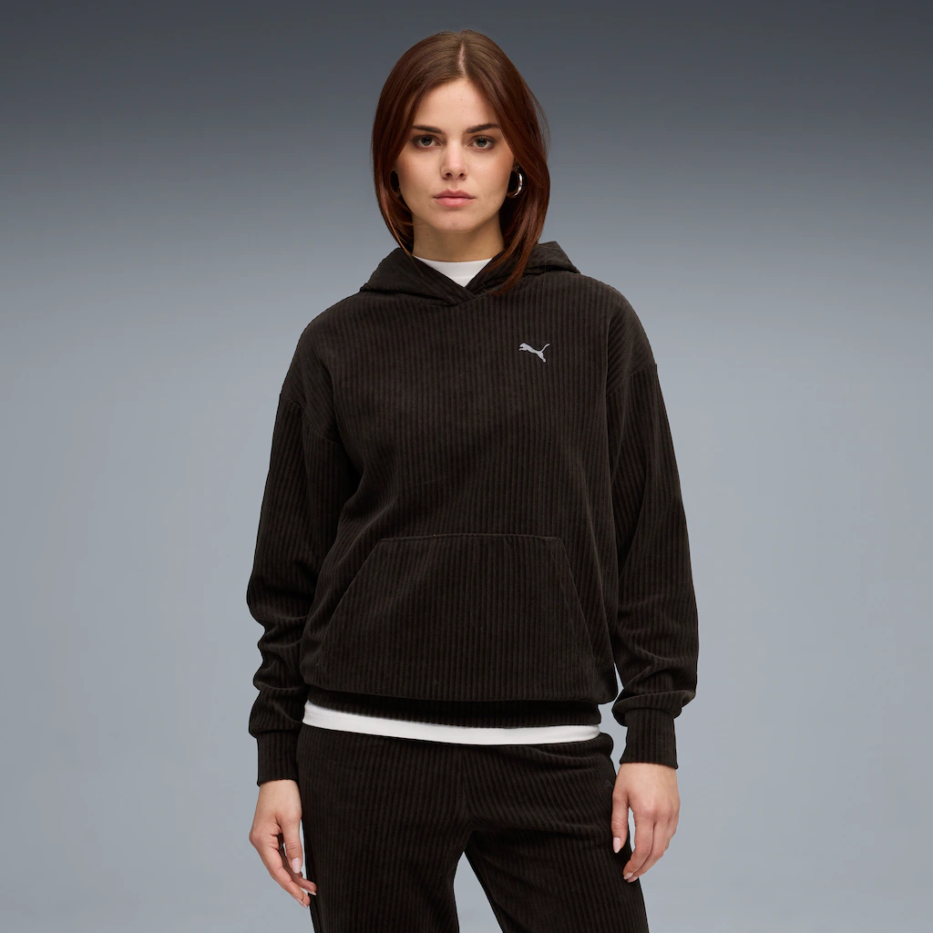 PUMA Kapuzensweatshirt "ESS ELEVATED COMFORT VELOUR RIB HOODIE" günstig online kaufen
