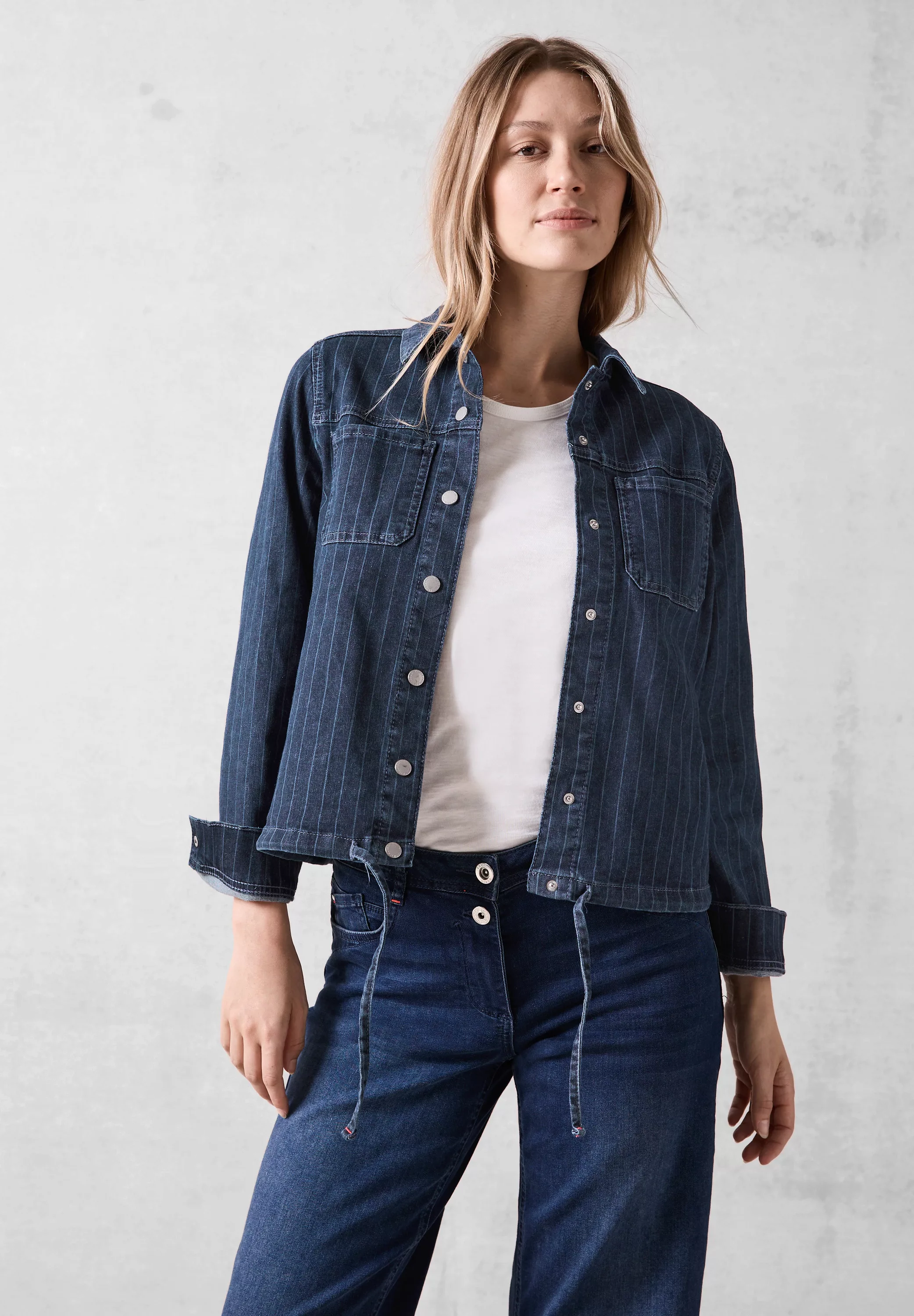 Cecil Jeansblazer mit Tunnelzug am Saum günstig online kaufen