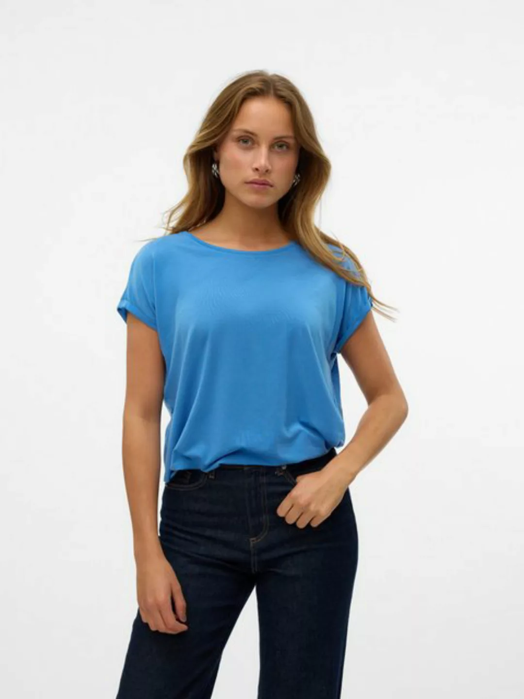 Vero Moda Rundhalsshirt VMAVA PLAIN SS TOP GAJRS NOOS günstig online kaufen