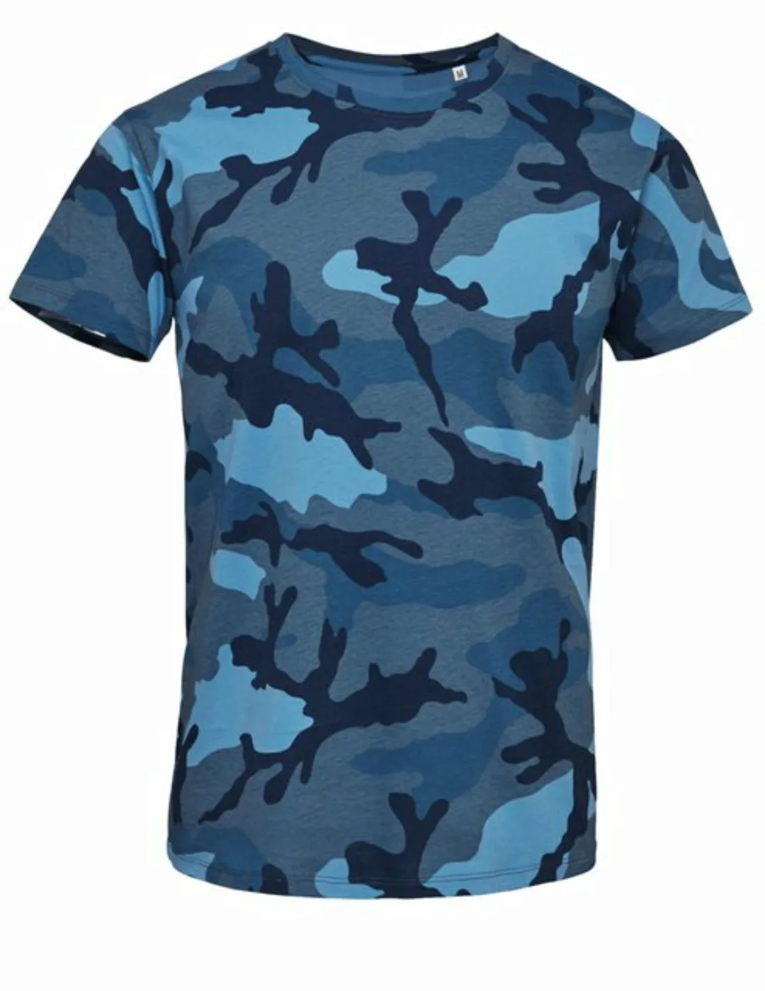 Art & Detail Shirt T-Shirt Army Camouflage Tarn Farben Look in Blue Green G günstig online kaufen